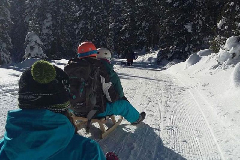 tobogganing at Kreidegraben in Scharnitz